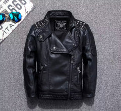 Kids Leather Biker Studded Jacket.