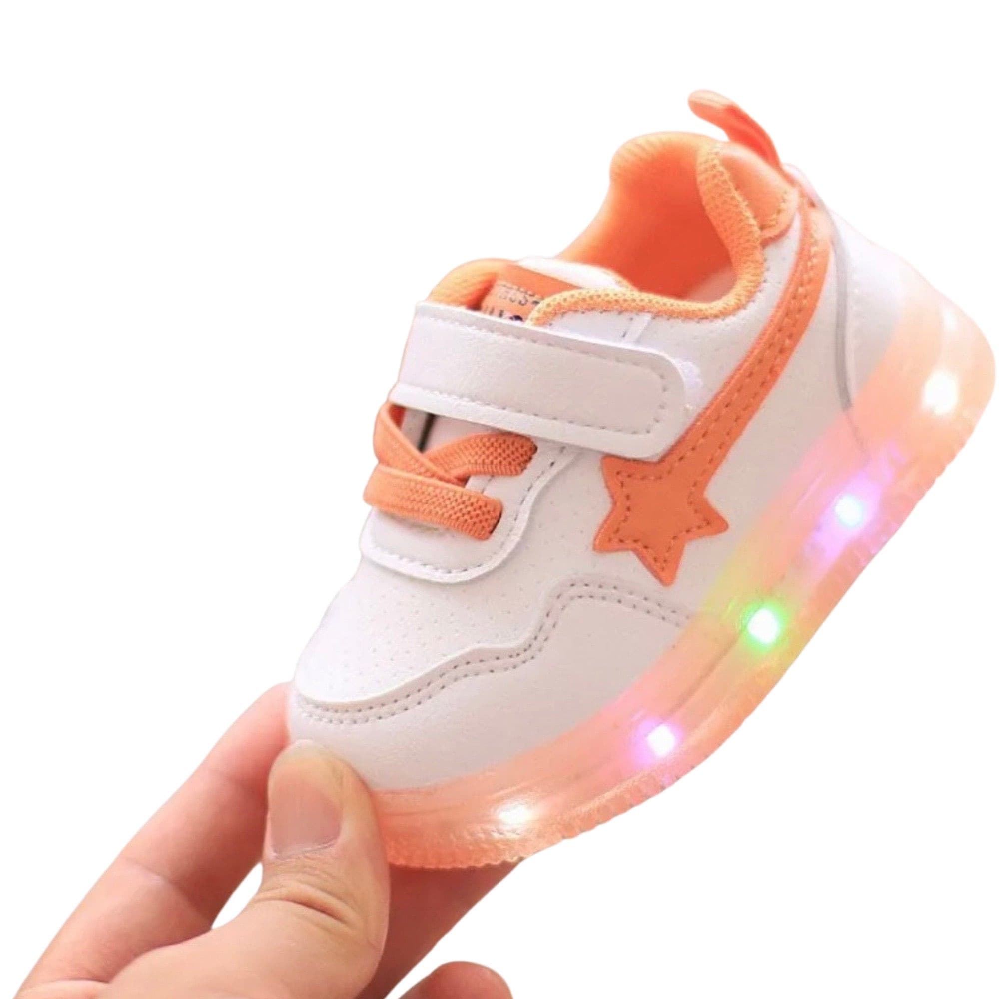 Baby Led Sneakers - Orange.