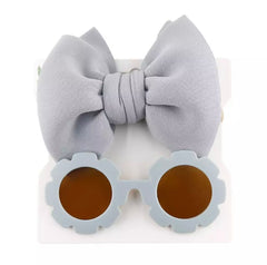Daisy Sunglasses & Headband Bow Set.