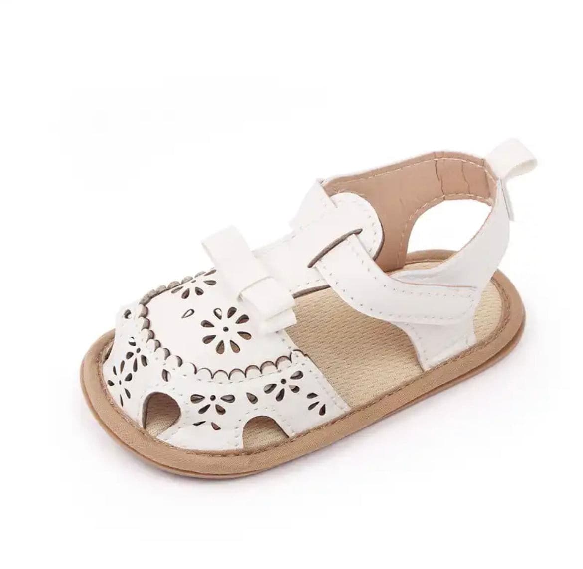 Sahara Pre-Walker Sandals - White.