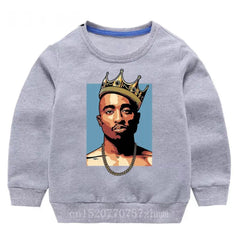 Crowned Tupac Crewneck Sweater - Kids Homie Rapper Jumper Crowned Tupac Crewneck Sweater - Kids Homie Rapper Jumper.