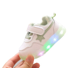 Baby Led Sneakers -  Grey White.