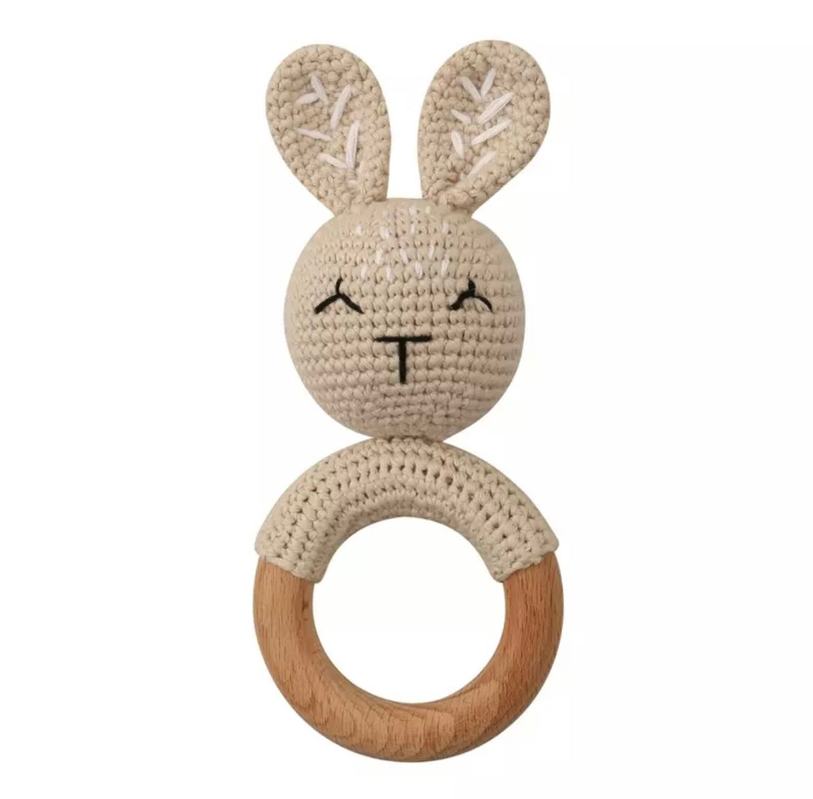 Crochet Baby Bunny Rattle.