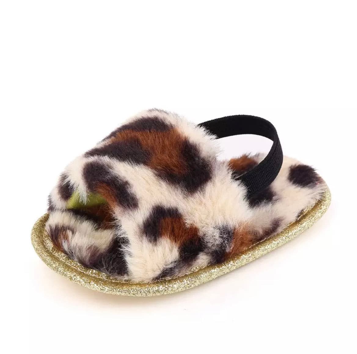 Baby Fur Slides - Leopard.