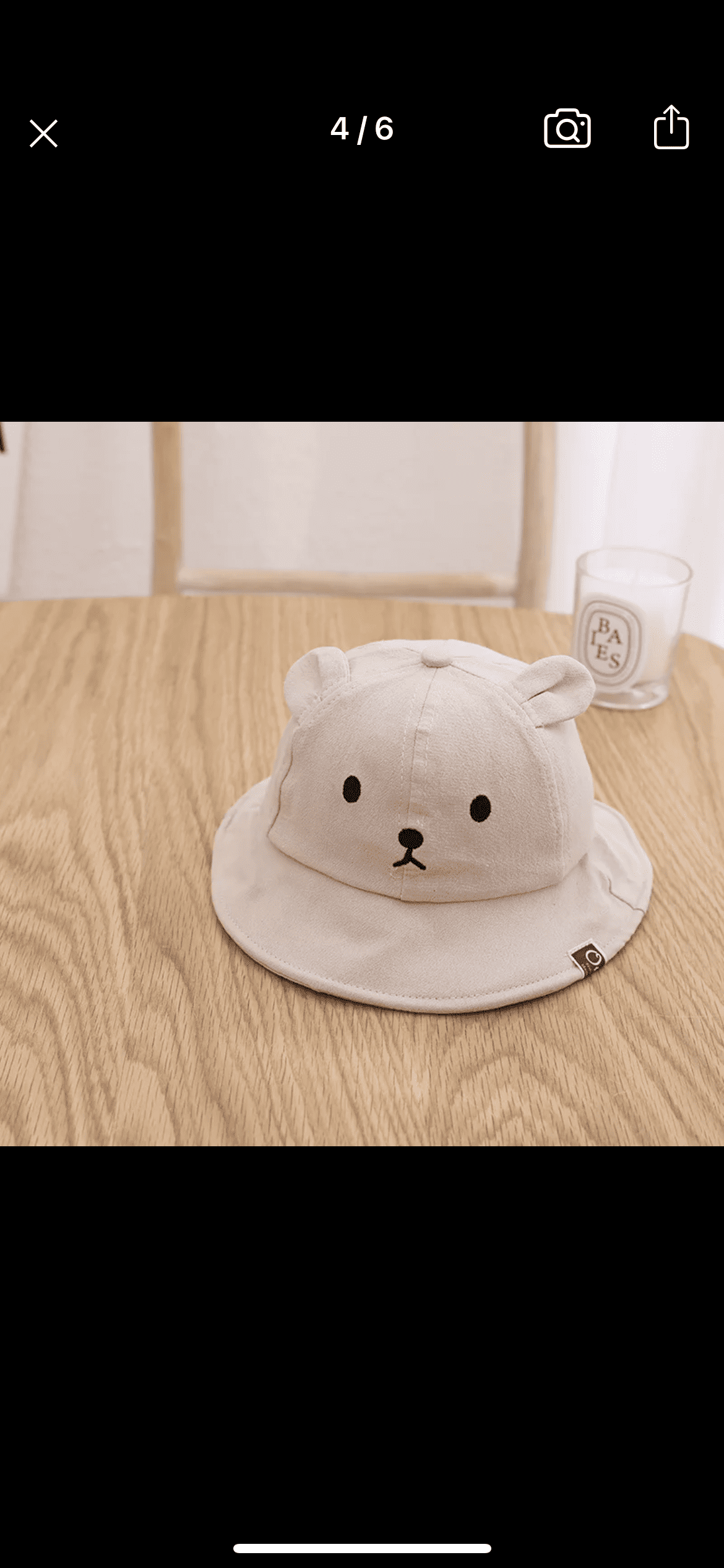 Baby Bear Bucket Hat - Latte.