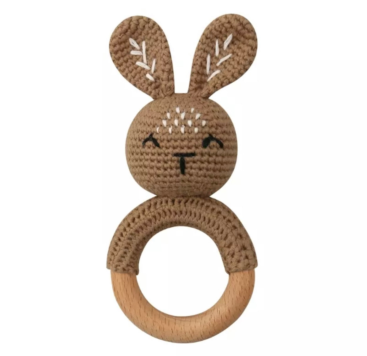 Crochet Baby Bunny Rattle.