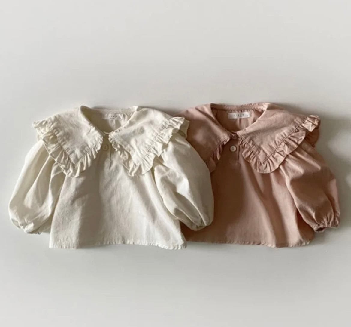 Baby Girl Peter Pan Collar Blouse - Ivory.