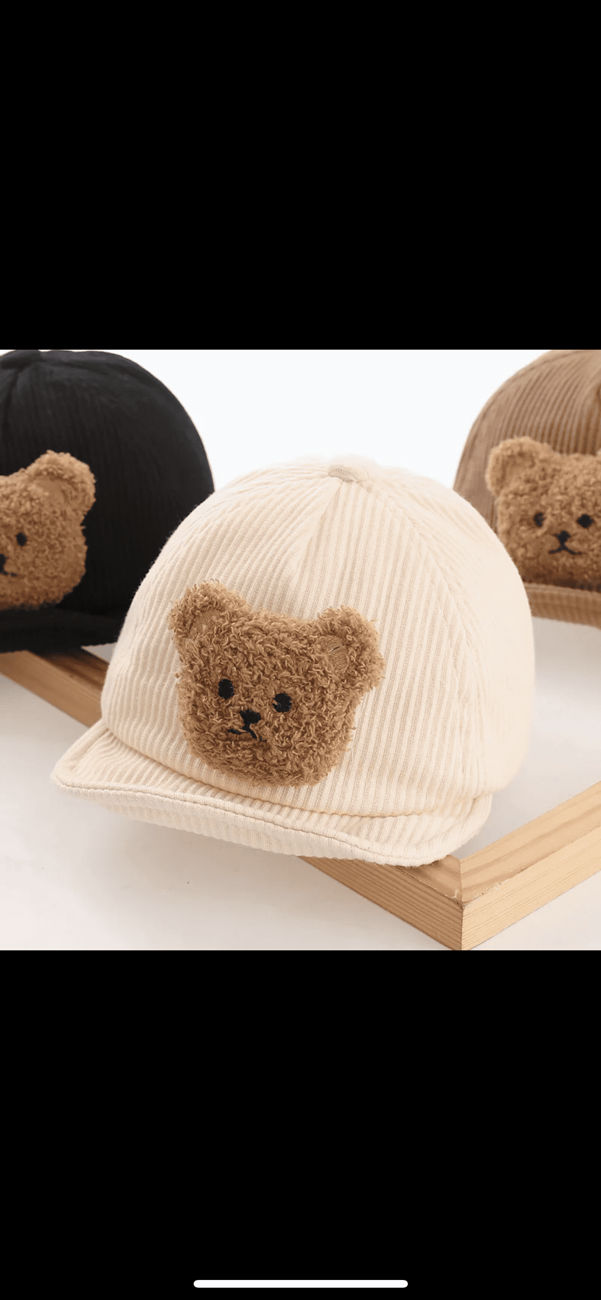 Fuzzy Bear Baby Cap Hat.