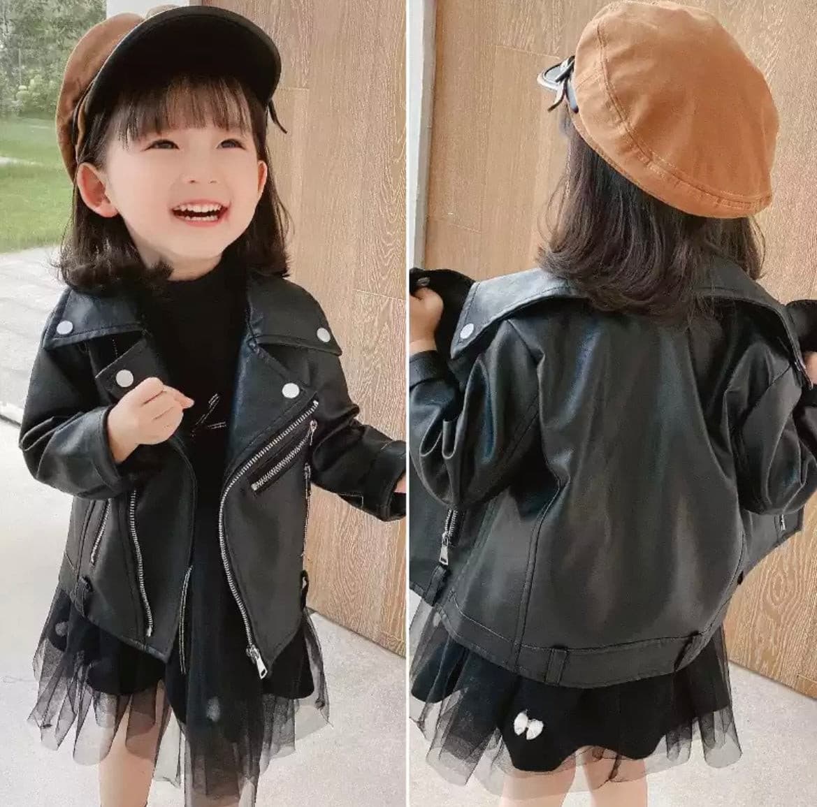 Baby / Toddler Girls Leather Jacket.