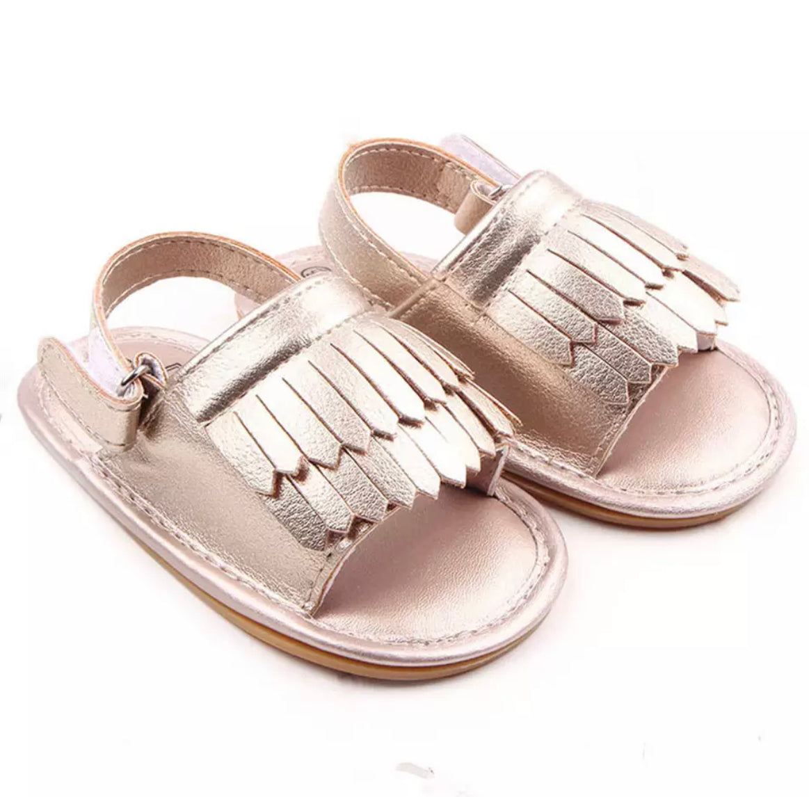 MILA - TASSEL BABY SHOES - GOLD.