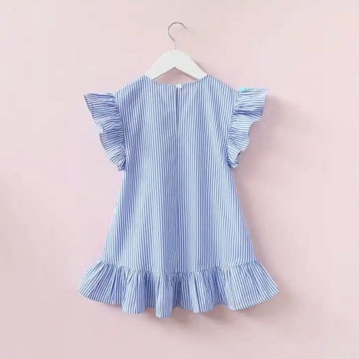 Girls Boho Tassel Stripe Summer Dress - Pink.