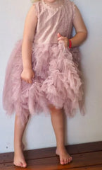 Lulubelle  Layered Tulle Party Dress - Dusty Pink.