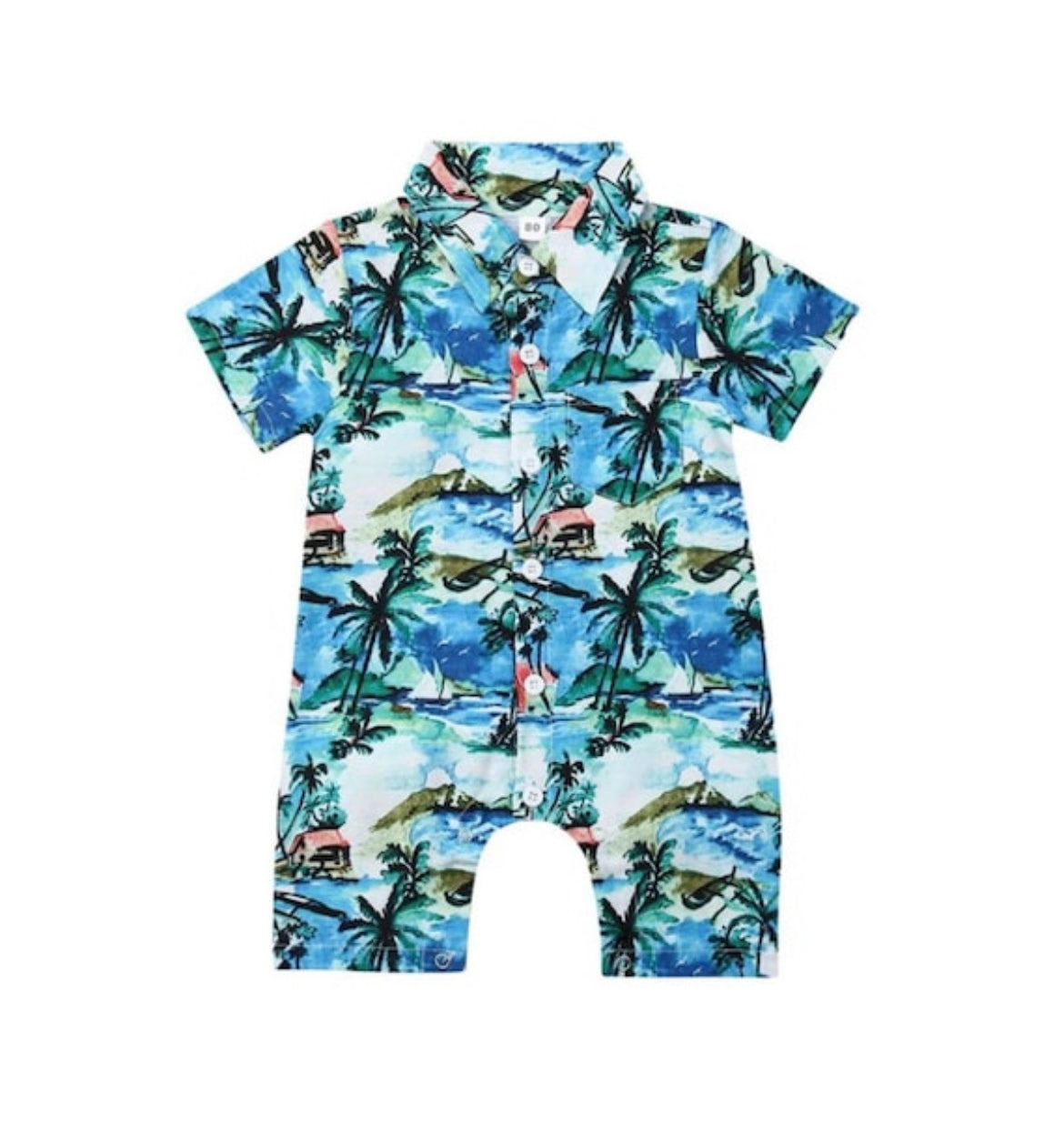 Baby Hawaiian Romper Shirt - Onesie.