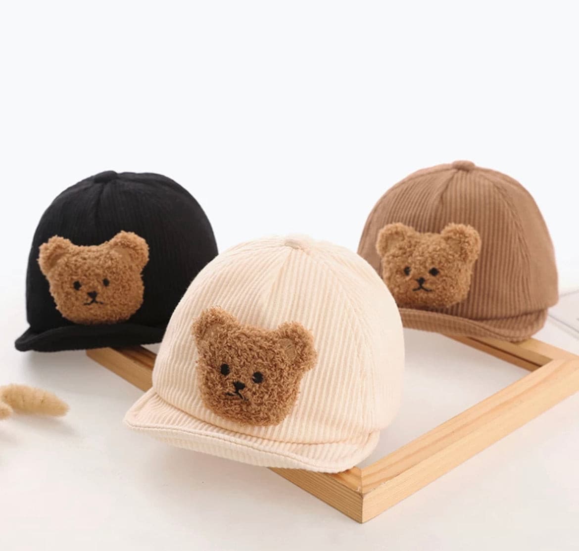 Fuzzy Bear Baby Cap Hat.