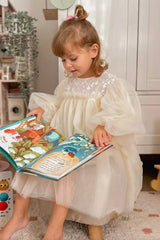 Cloud Dress - Soft Layers Tulle Puff Sleeve Girls Dress.