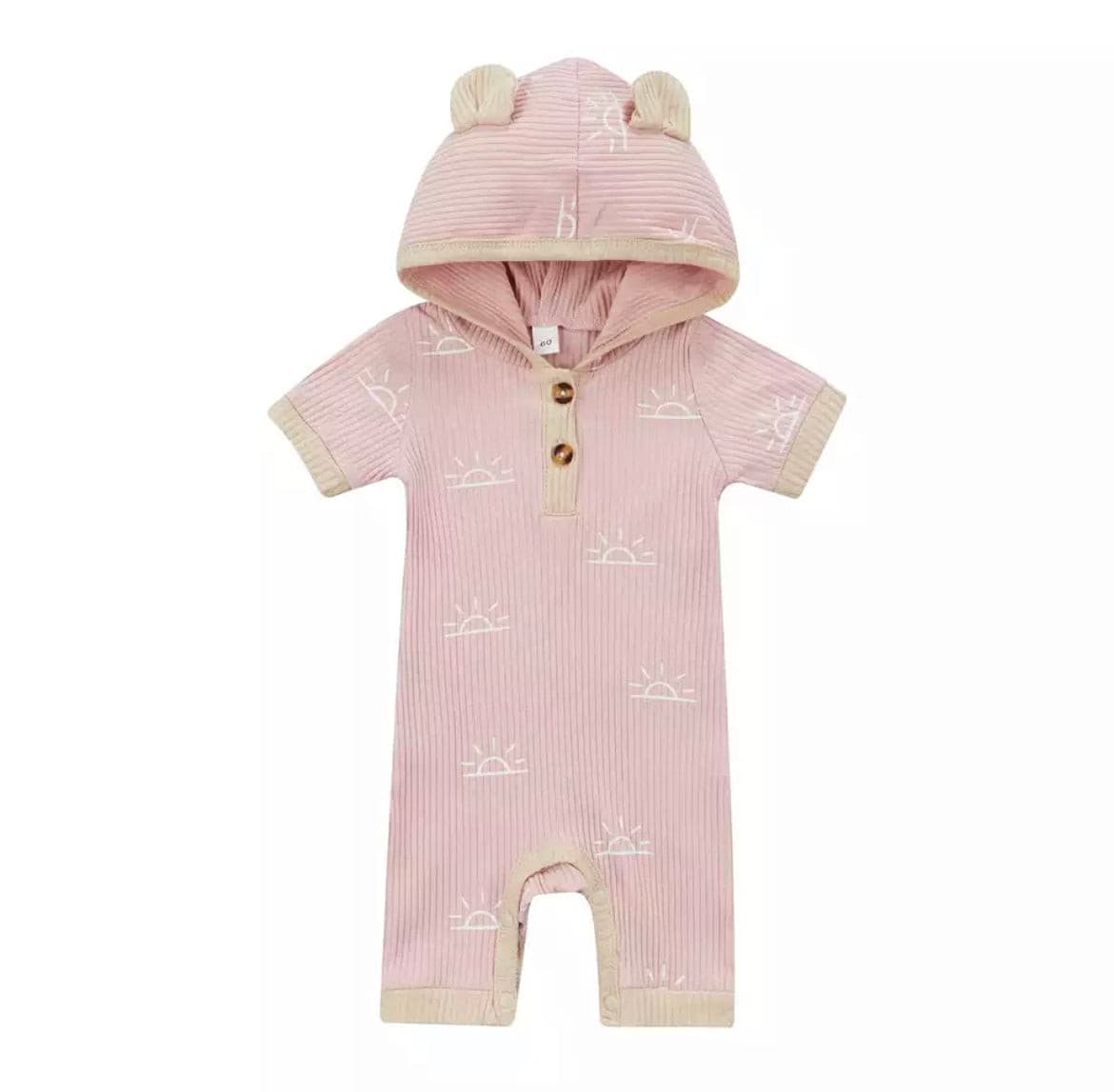 Marley Sun Hooded Onesie - Pink.