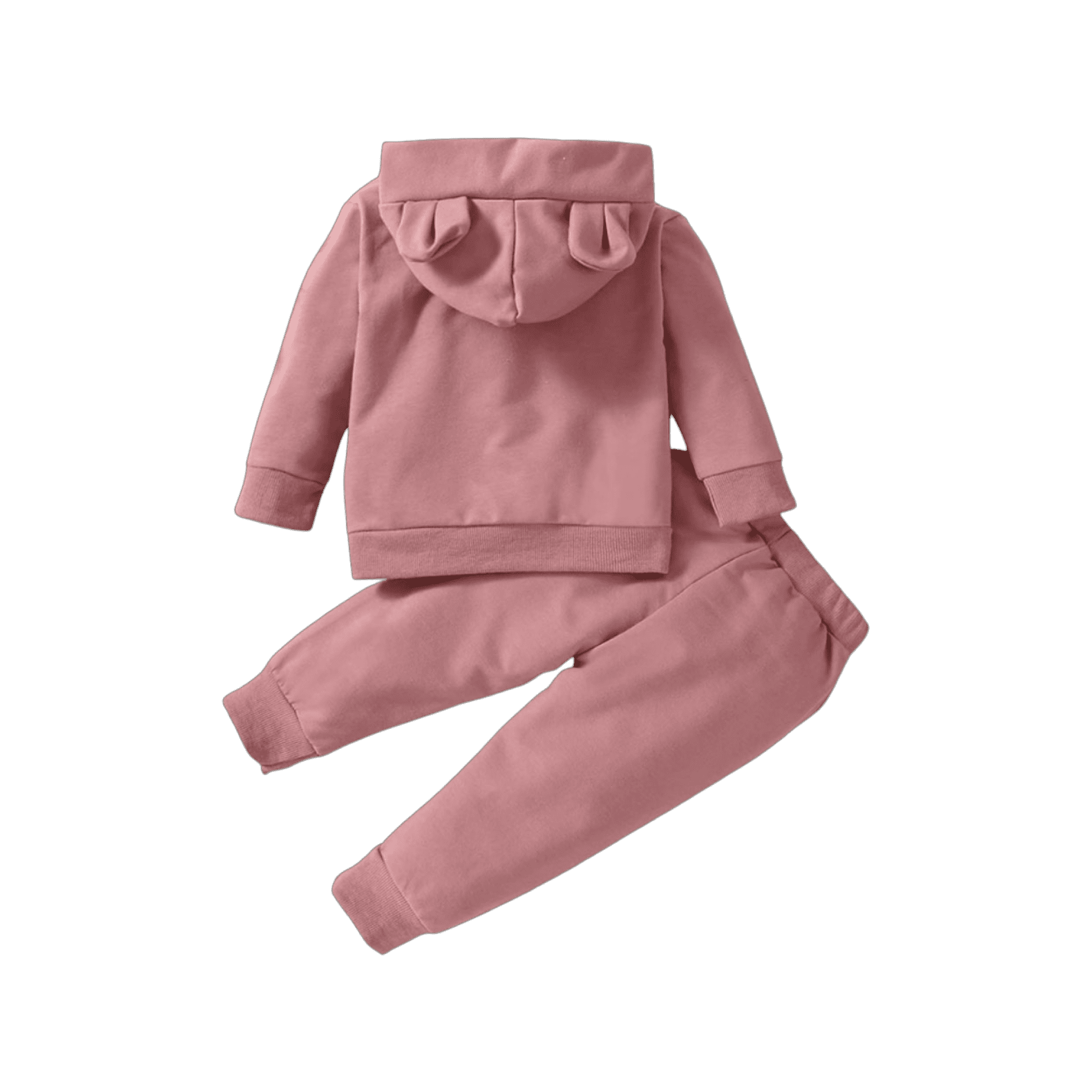 Nice Toddler Cotton Tracksuit Set - Rose.