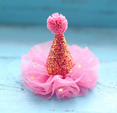 Baby Birthday Party Hat - Bright Pink.