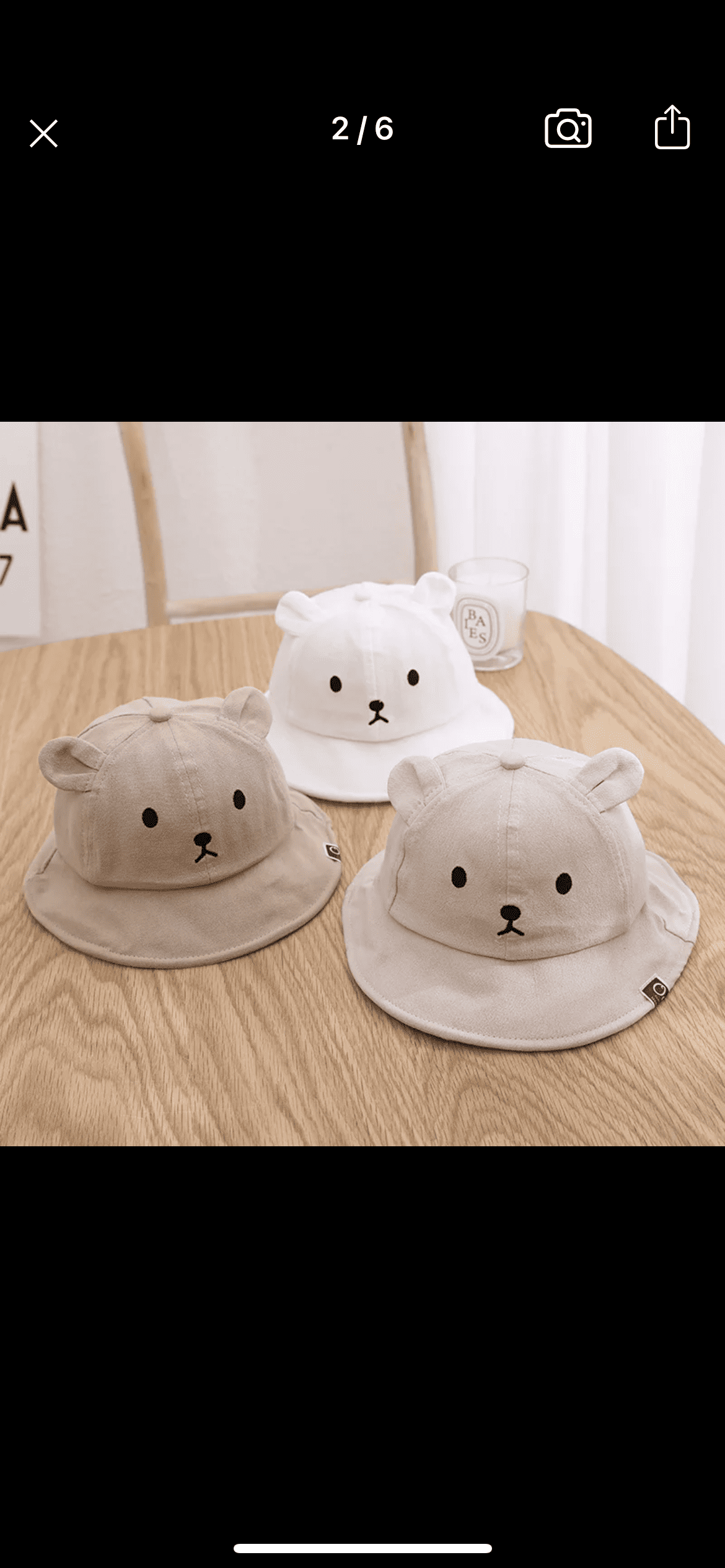 Baby Bear Bucket Hat - Latte.