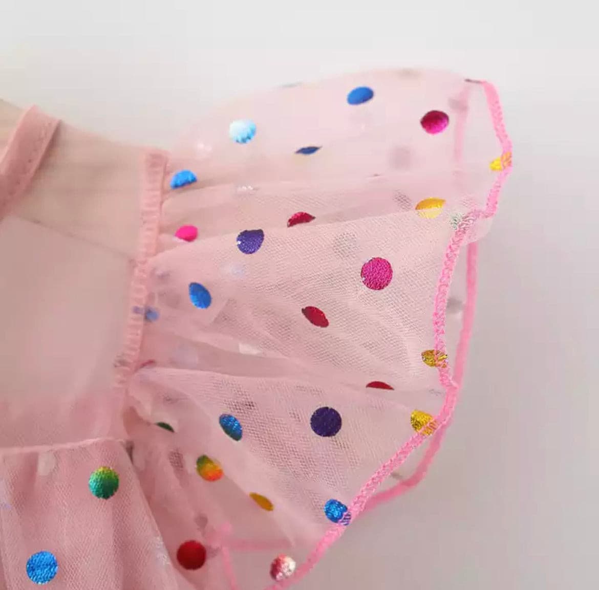 Girls Confetti Dress - Dusty Pink.