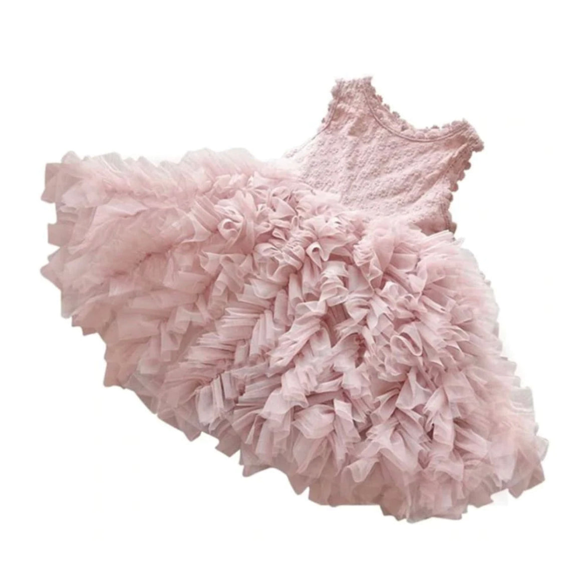 Lulubelle  Layered Tulle Party Dress - Dusty Pink.