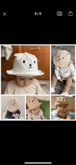 Baby Bear Bucket Hat - Ivory.
