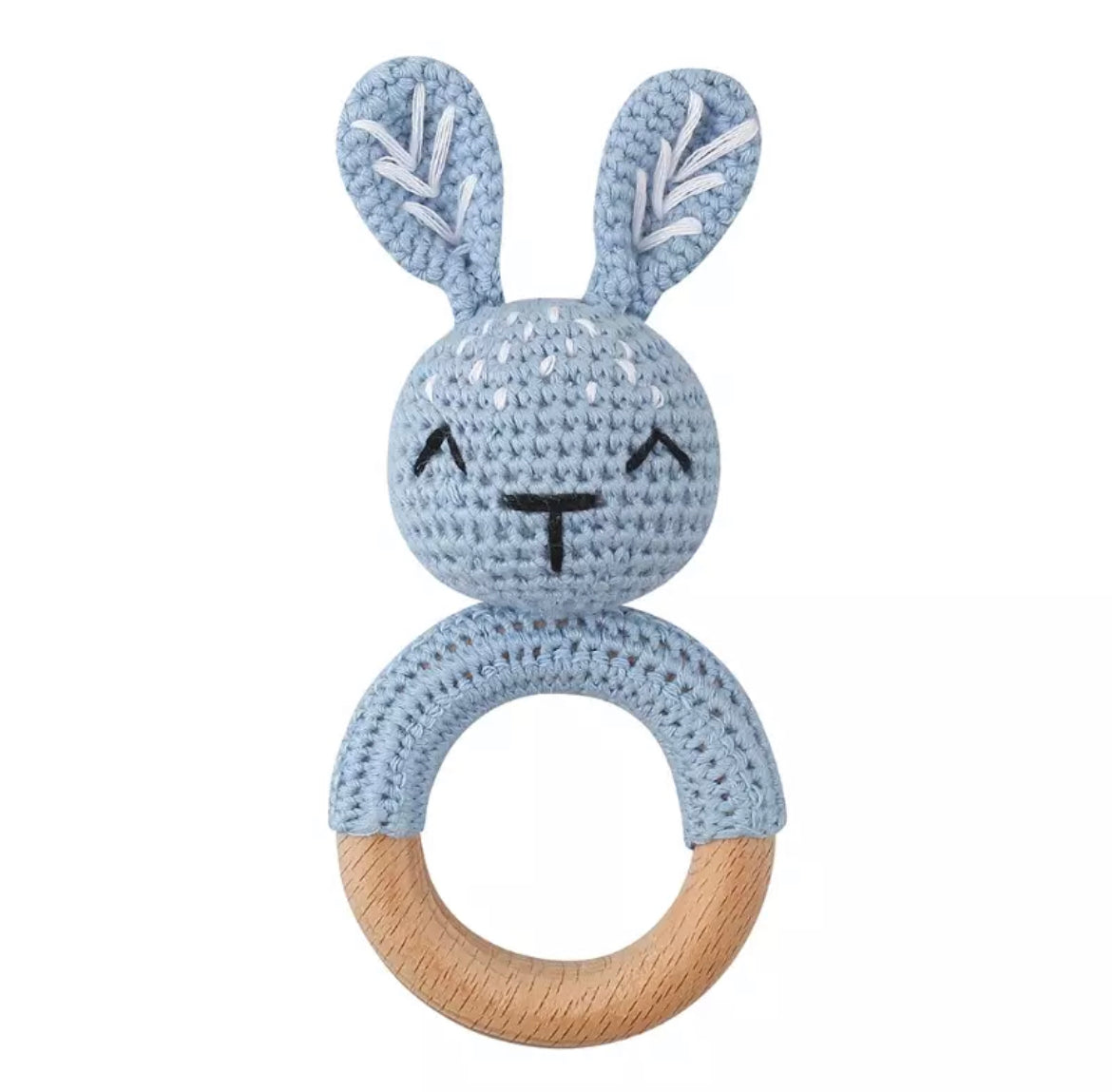 Crochet Baby Bunny Rattle.