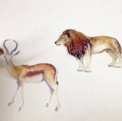 Safari Nursery Wall Decals - Safari Animals.