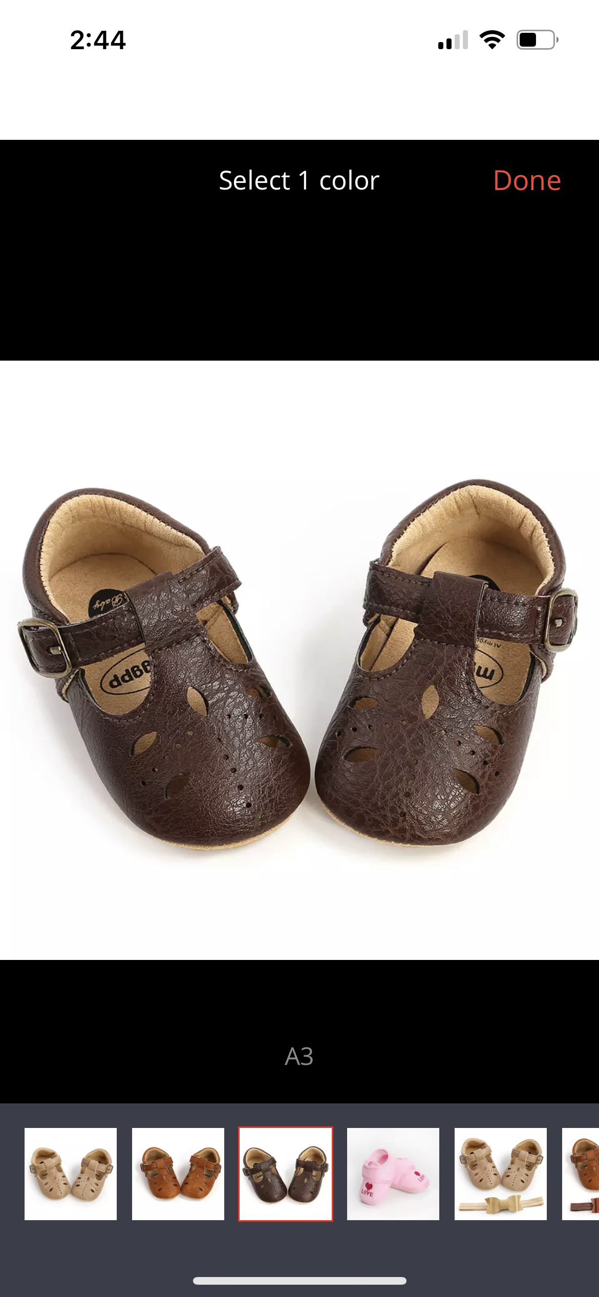 JESSICA T-BAR BABY SHOES -CHOCOLATE.
