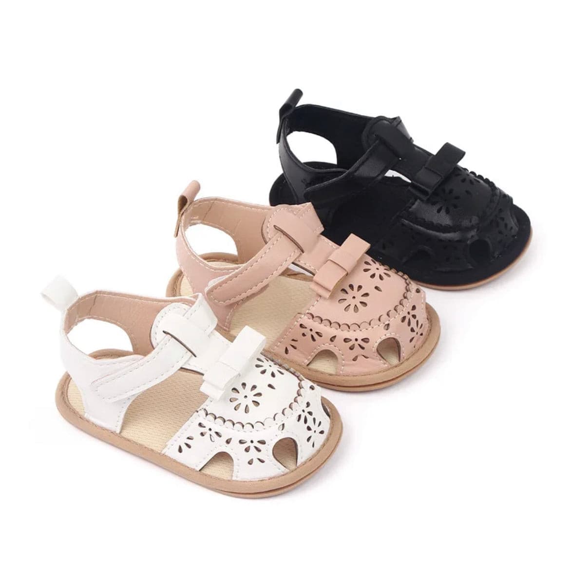 Sahara Pre-Walker Sandals - White.