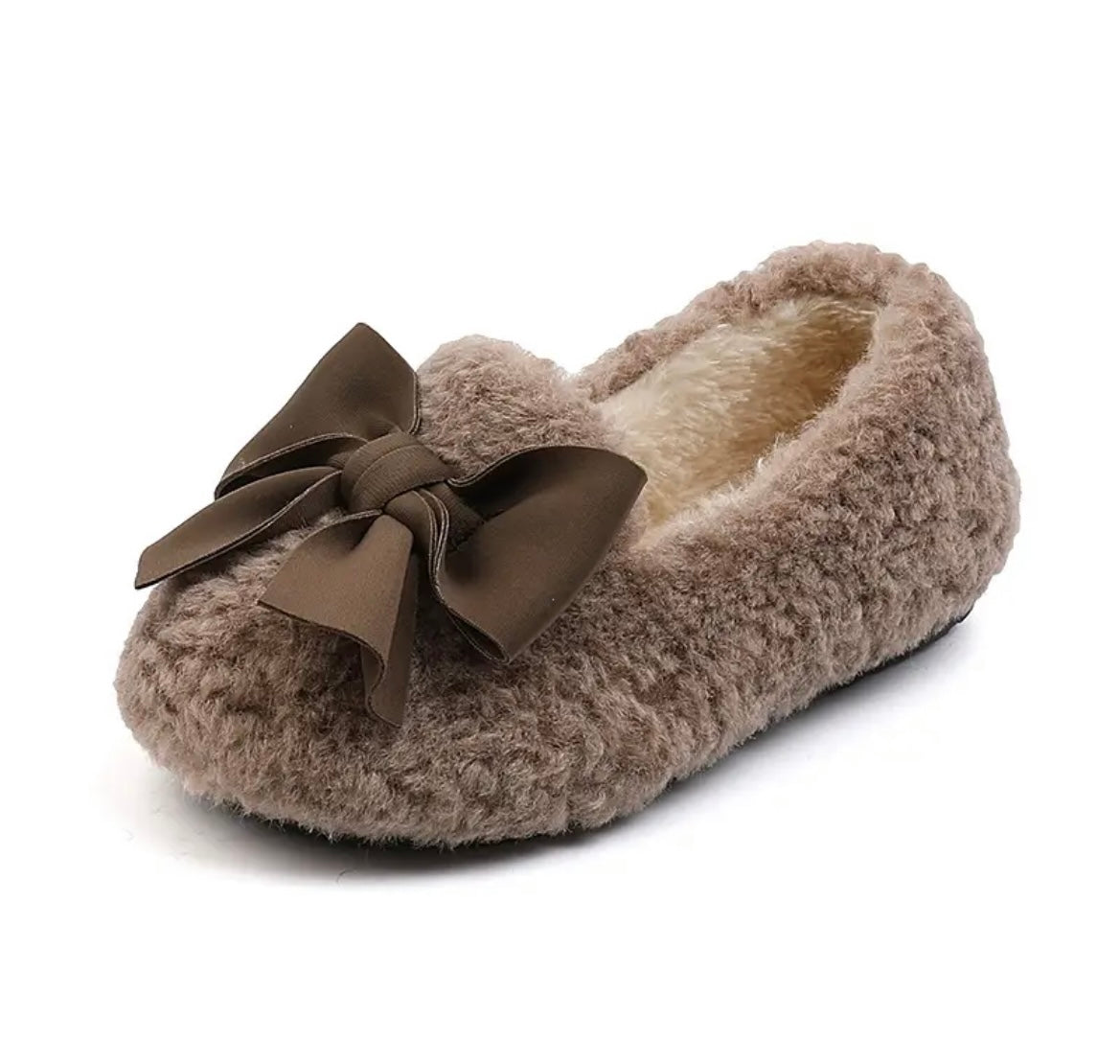 Girls Fluffy Bow Shoes.