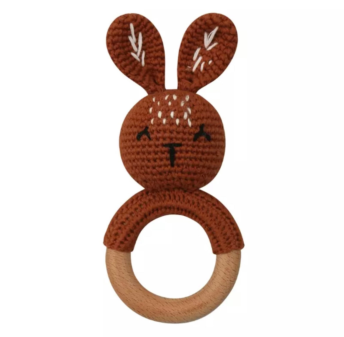 Crochet Baby Bunny Rattle.