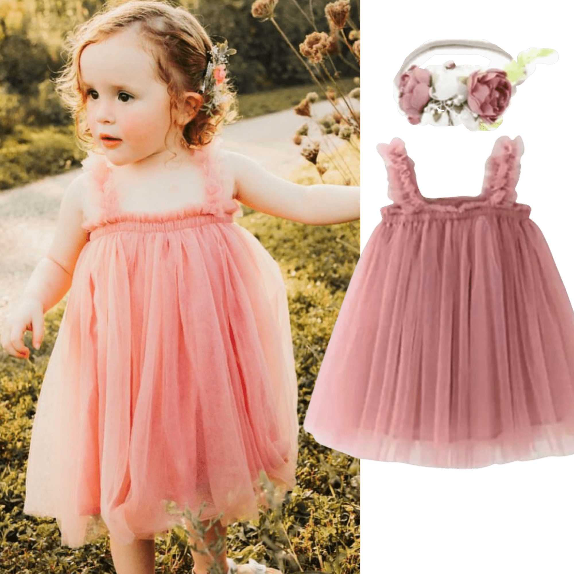 Skyler - Tulle Dress Toddler Tutu Flower girl dress.