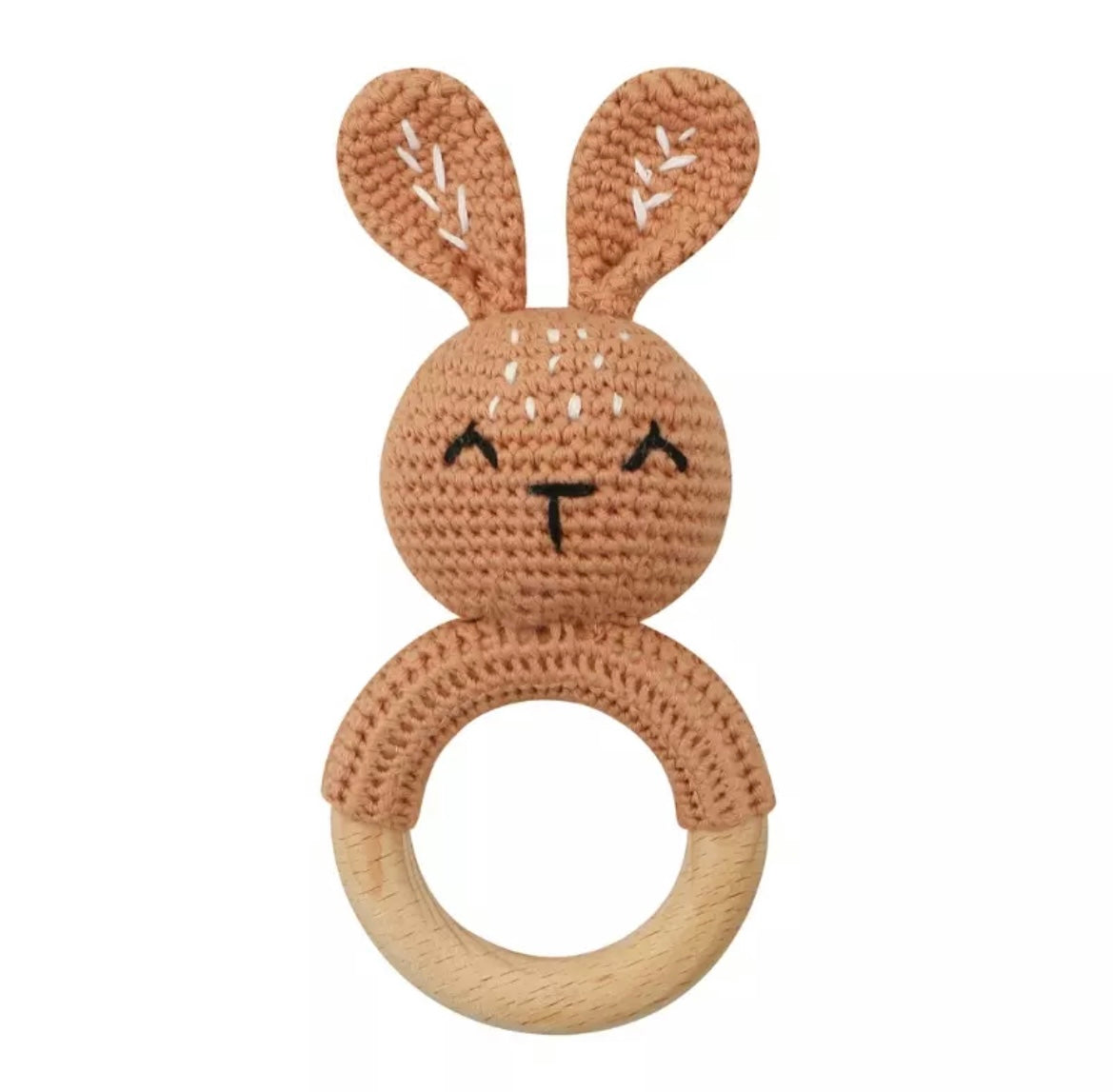 Crochet Baby Bunny Rattle.