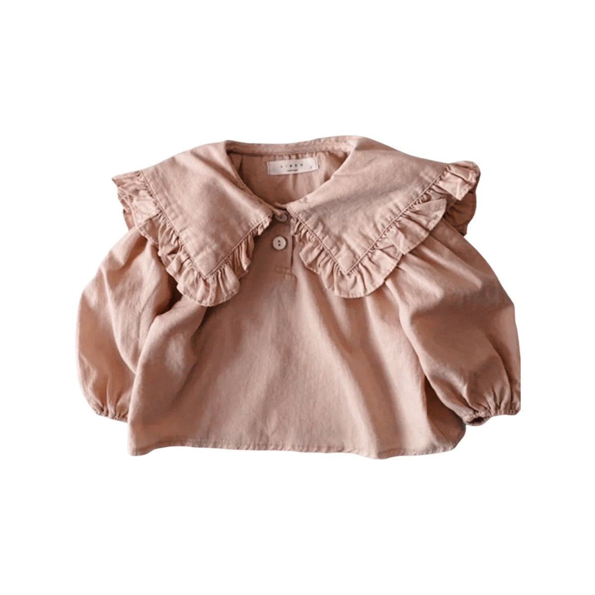 Baby Girl Peter Pan Collar Blouse - Dusty Pink.