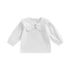 Baby Girl Peter Pan Collar Blouse - Ivory.