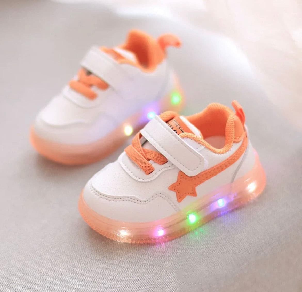 Baby Led Sneakers - Orange.