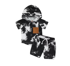 BYRON TIE-DYE SET - BLACK & WHITE.