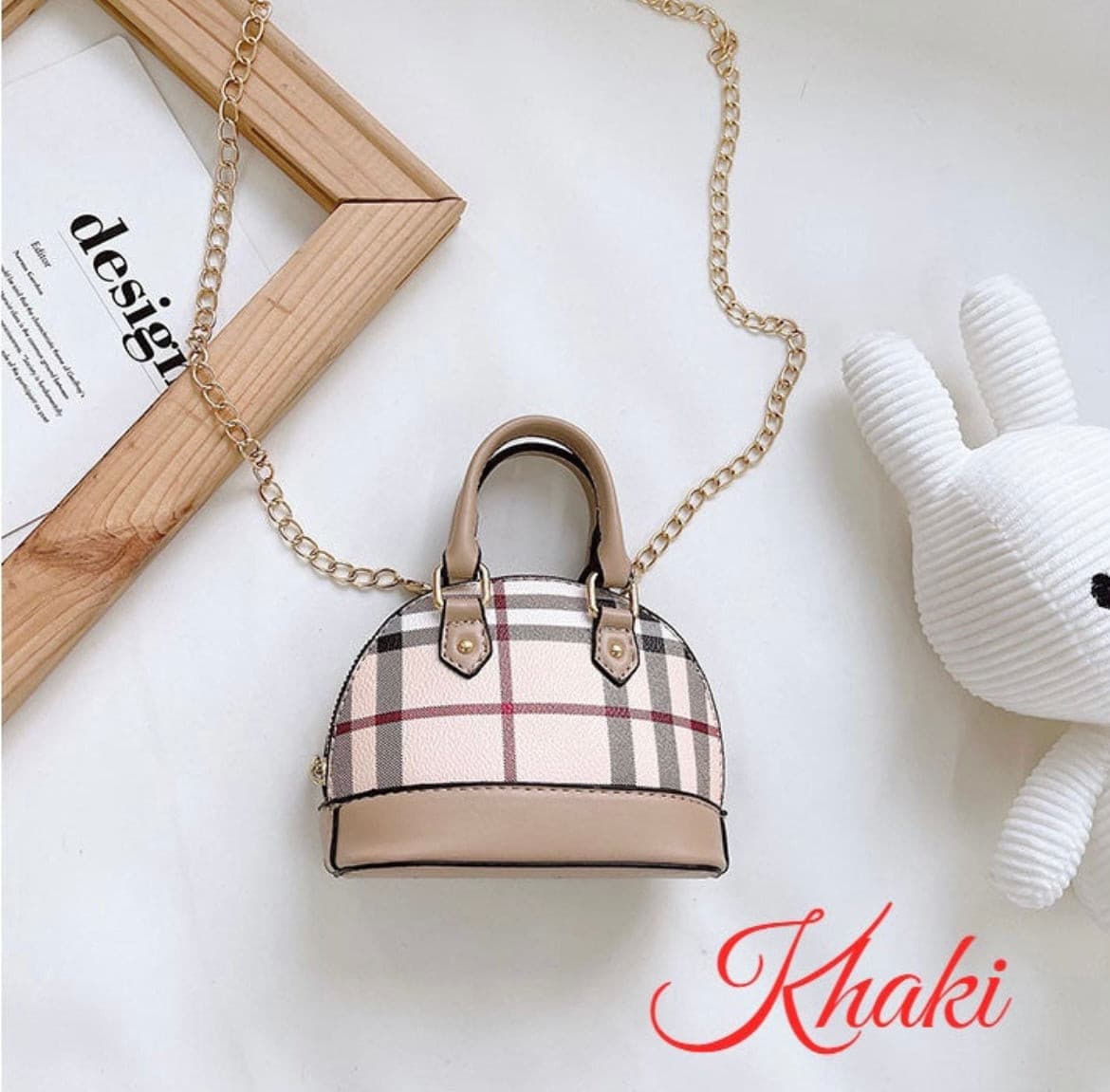 Plaid designer purse Clearance