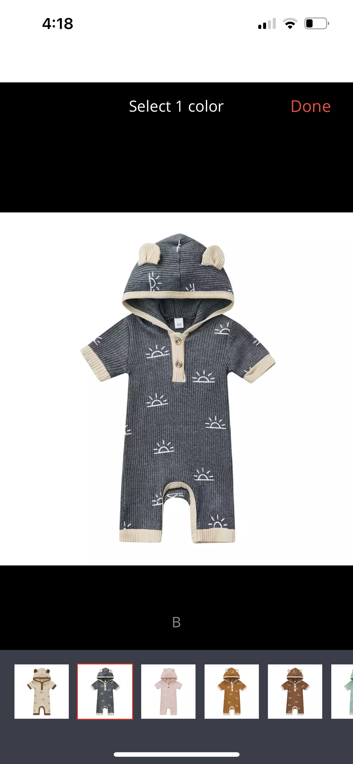 Marley Sun Hooded Onesie - Grey.