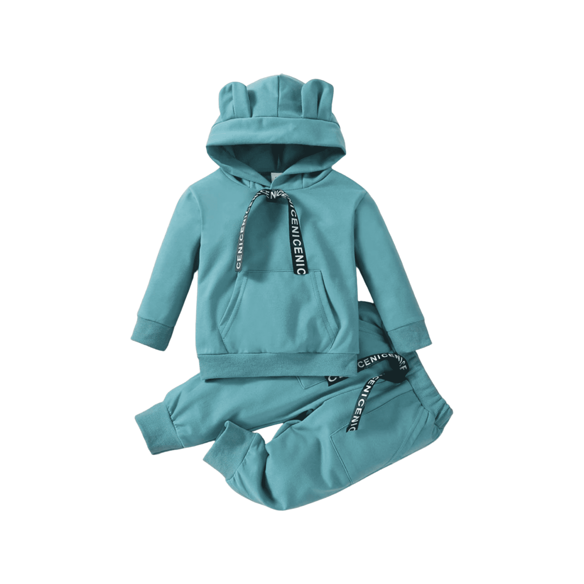 Nice Toddler Cotton Tracksuit Set - Green Aqua.