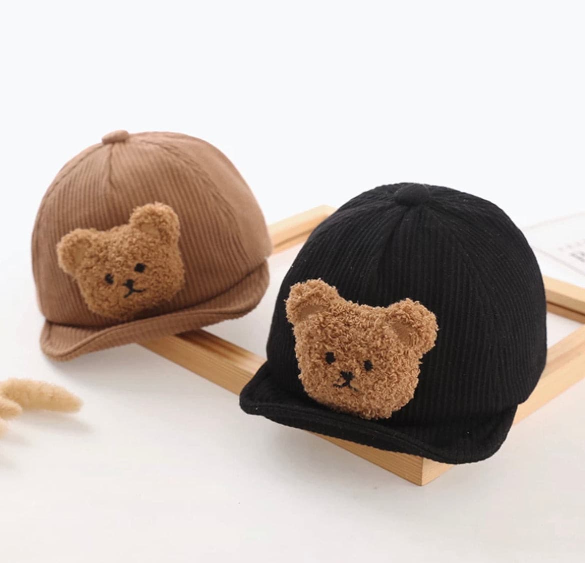 Fuzzy Bear Baby Cap Hat.