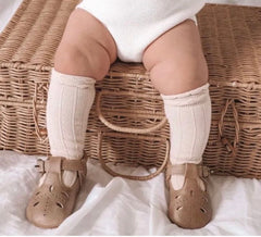 JESSICA T-BAR BABY SHOES - BEIGE.