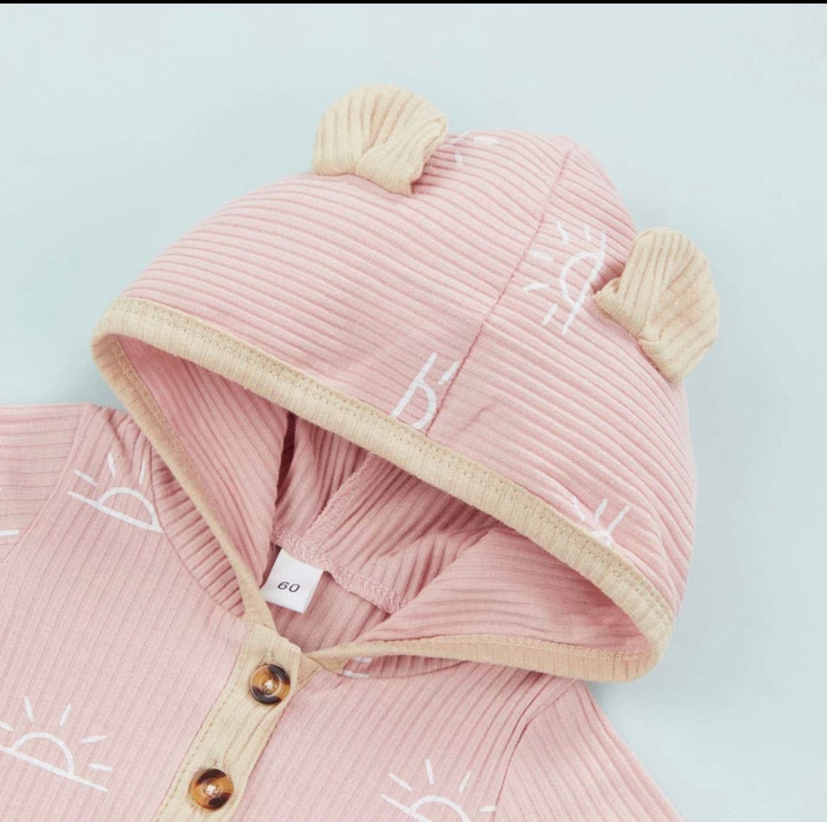 Marley Sun Hooded Onesie - Pink.