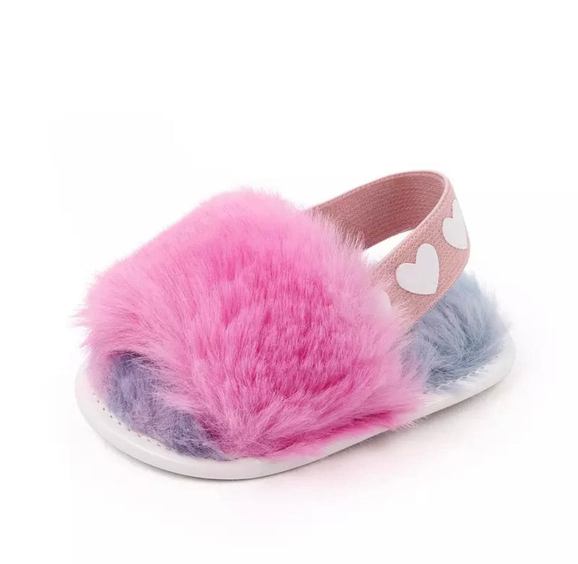 Baby Fur Slides - Pink Candy.