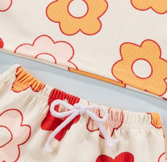 Retro Flower Baby - Bummies & Tee Summer Set.