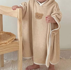 Teddy Bear Baby Hooded Bath Towel.