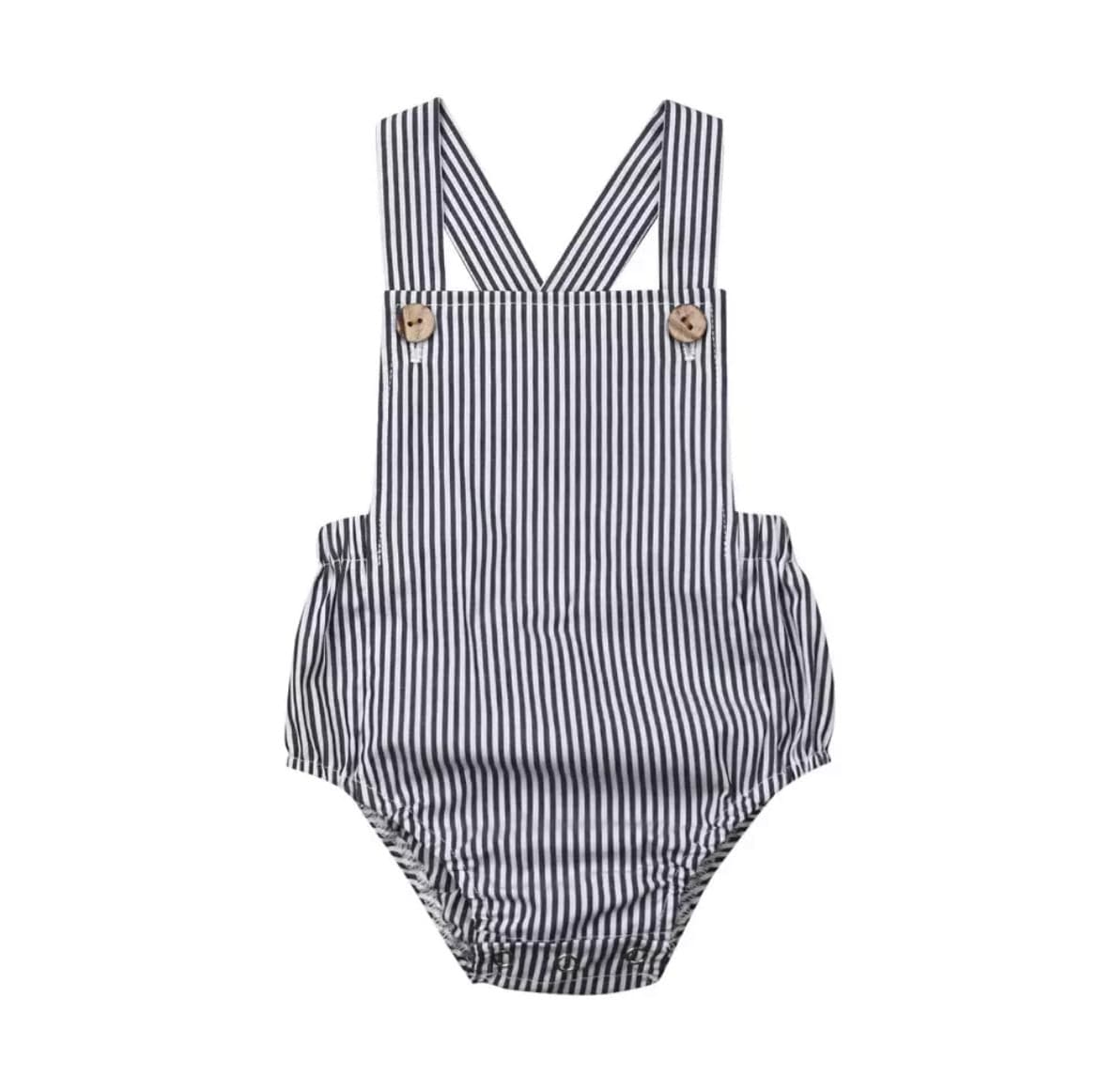 Striped Summer Romper - Black & White.