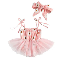 Tutu Daisy Romper - Pink.