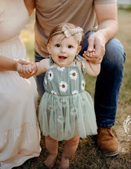 Tutu Daisy Romper - Blue.